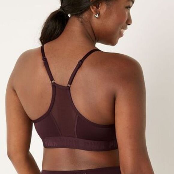 PINK Victoria's Secret Ultimate Lightly Lined Low Impact Racerback Sports Bra XS - Picture 2 of 12